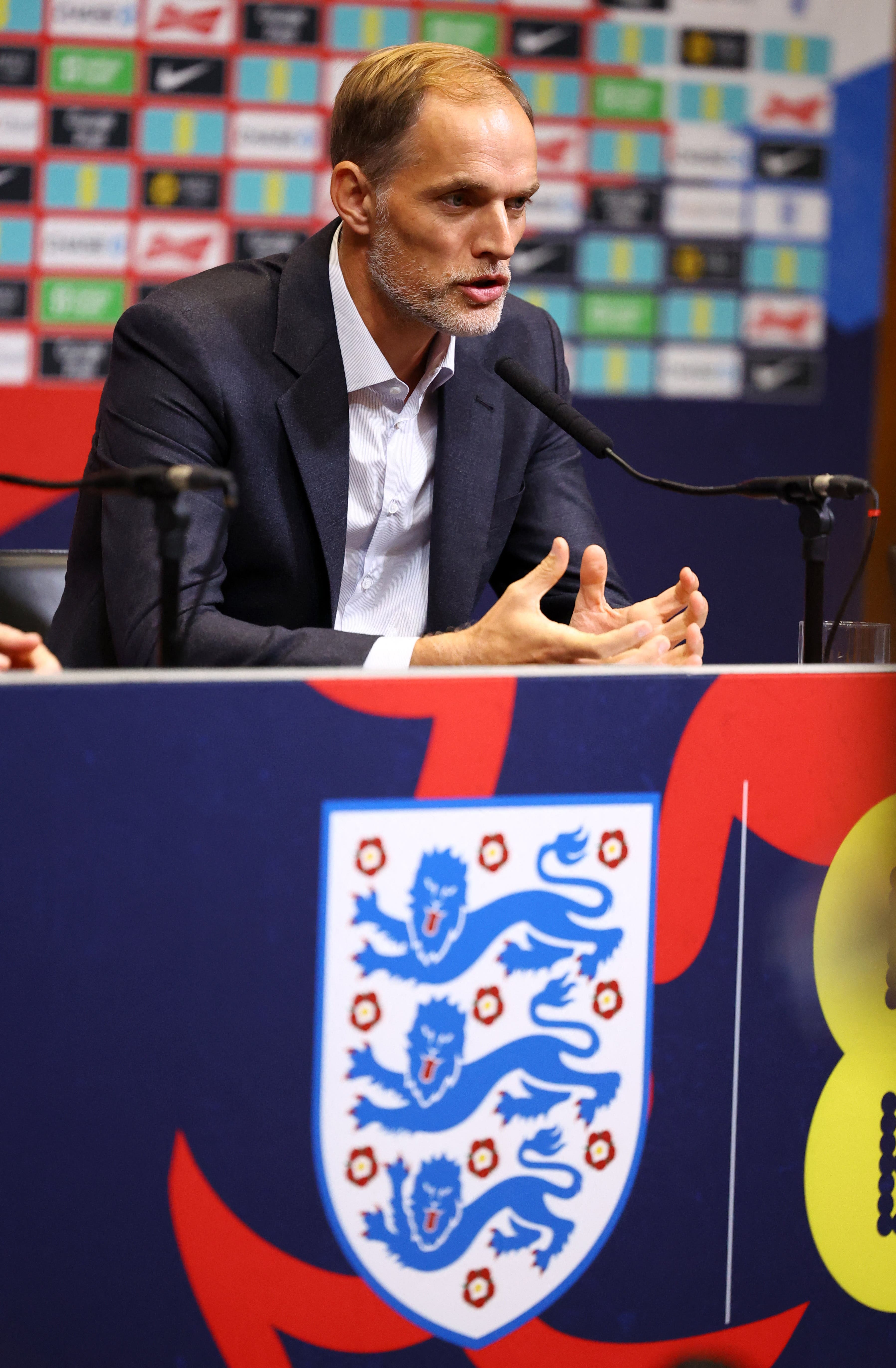 New England manager Thomas Tuchel during the press conference
