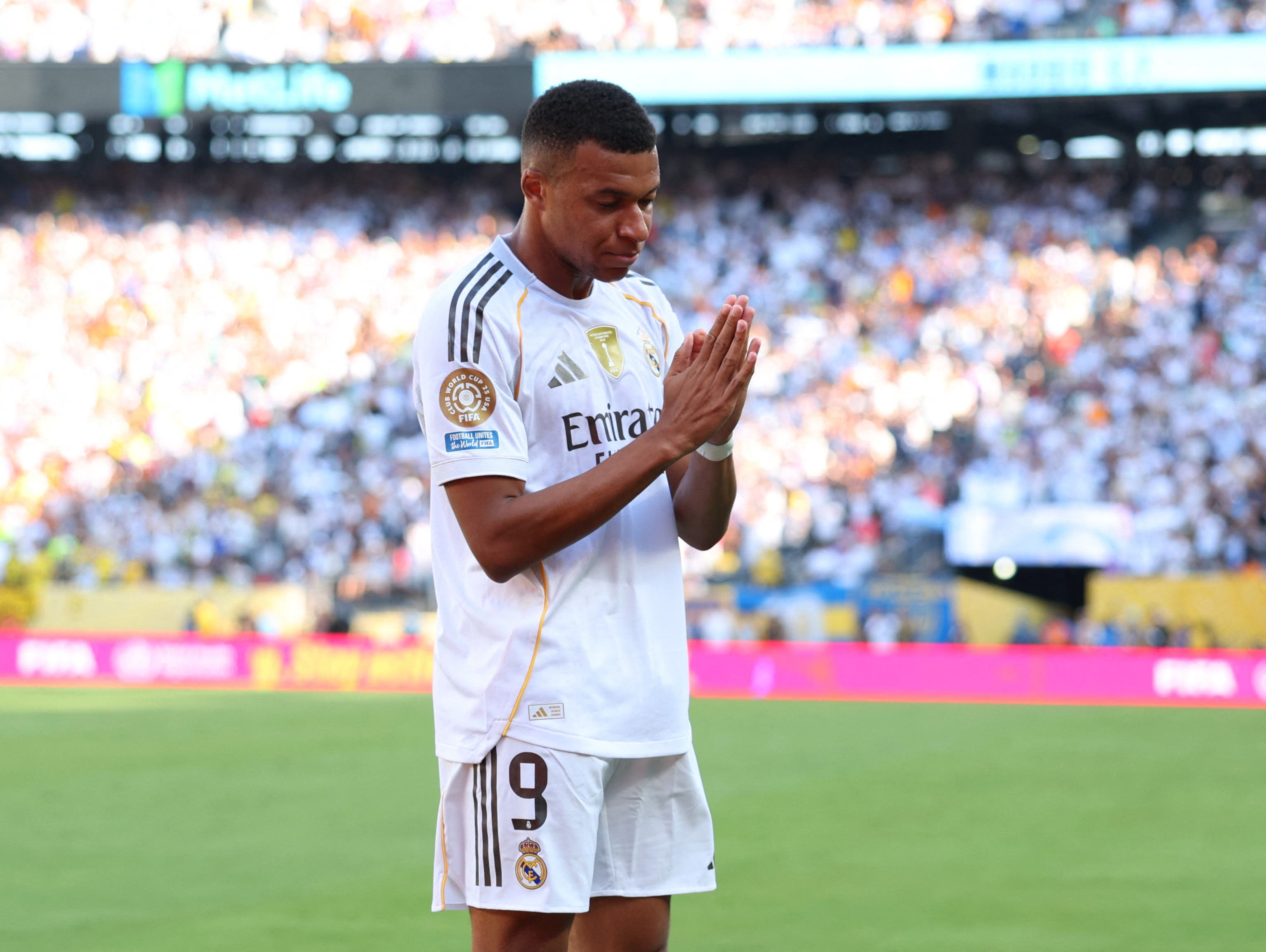 Kylian Mbappé con el Real Madrid