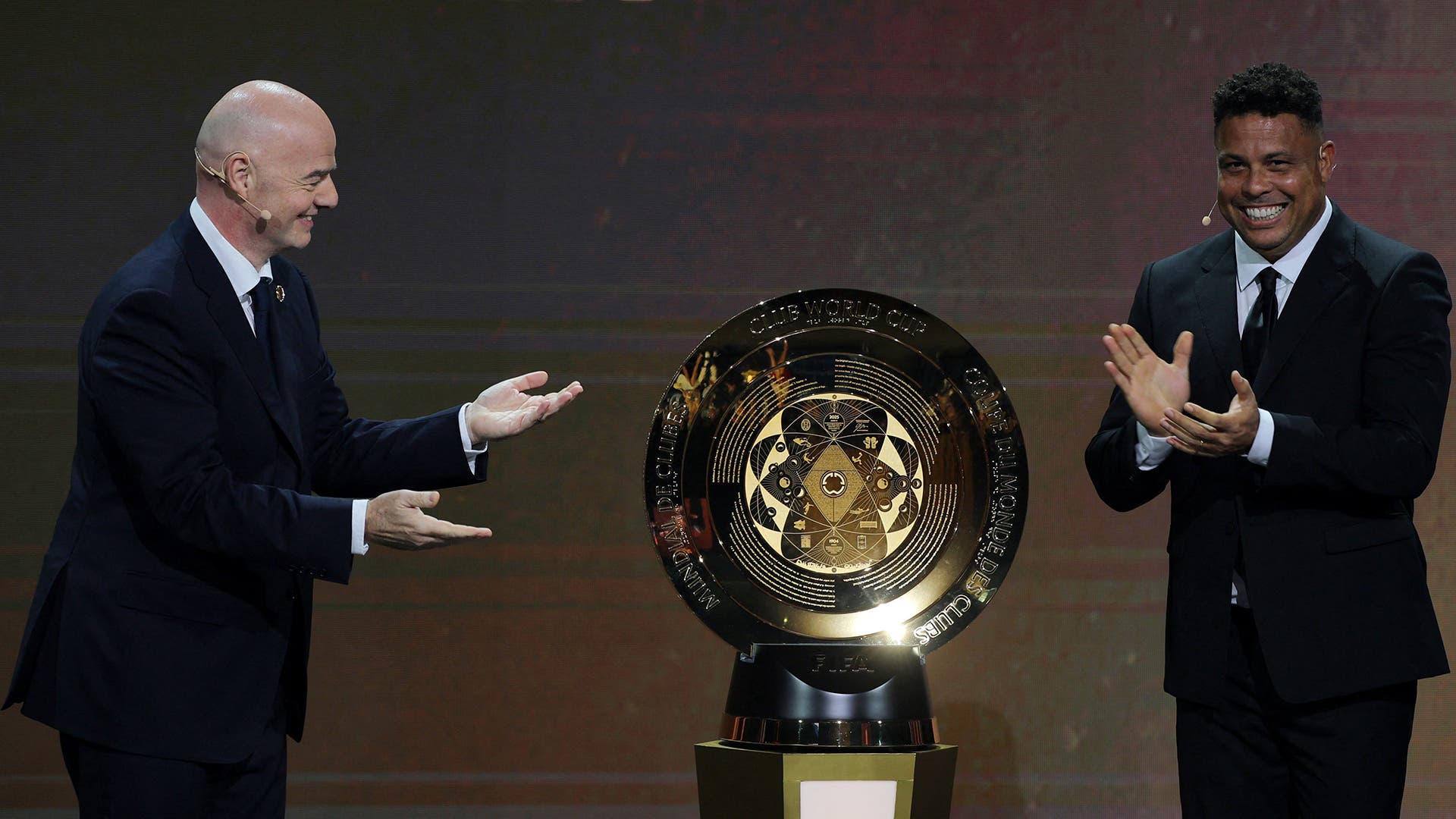 Ronaldo with Gianni Infantino.