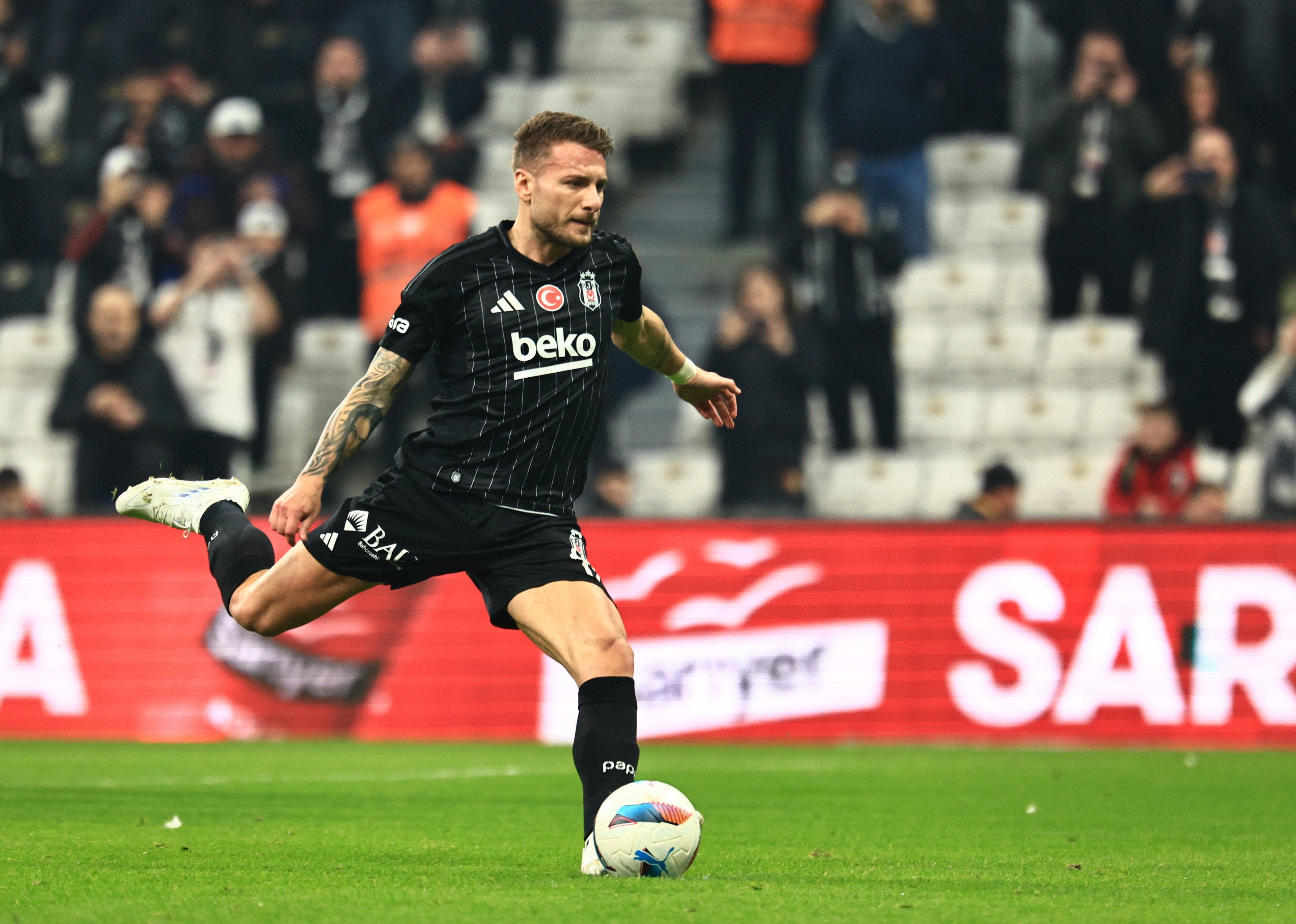 Ciro Immobile takes a penalty as Besiktas Player