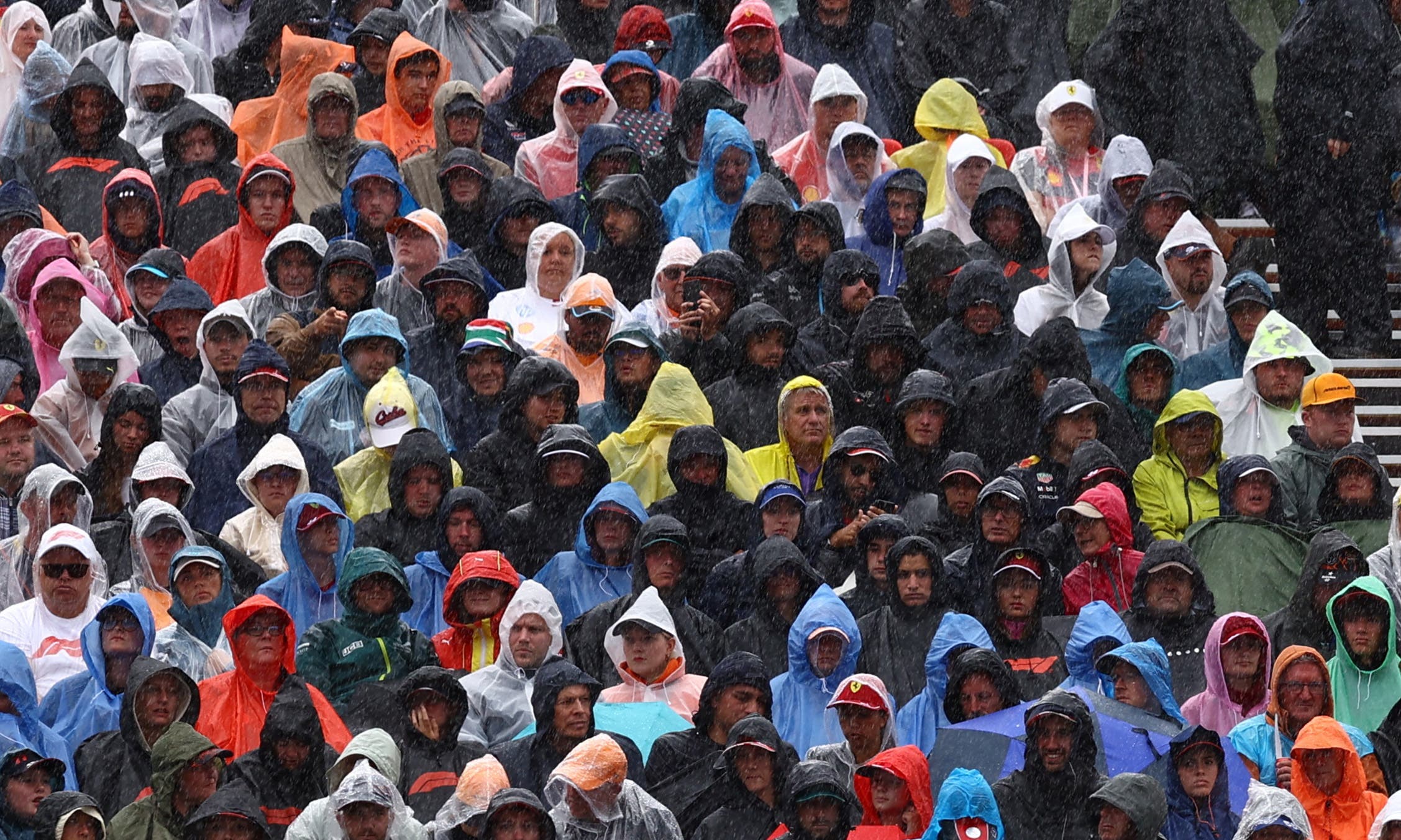 Formula One F1 - Belgian Grand Prix - Circuit de Spa-Francorchamps, Stavelot, Belgium - July 27, 2025 Spectators in the stands before the race REUTERS/Yves Herman
