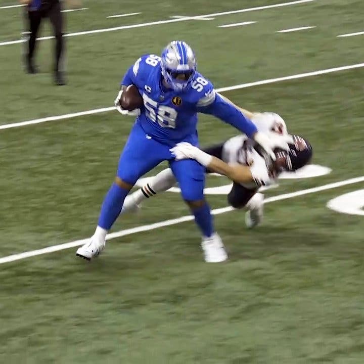 Penei Sewell durante el Lions vs Bears