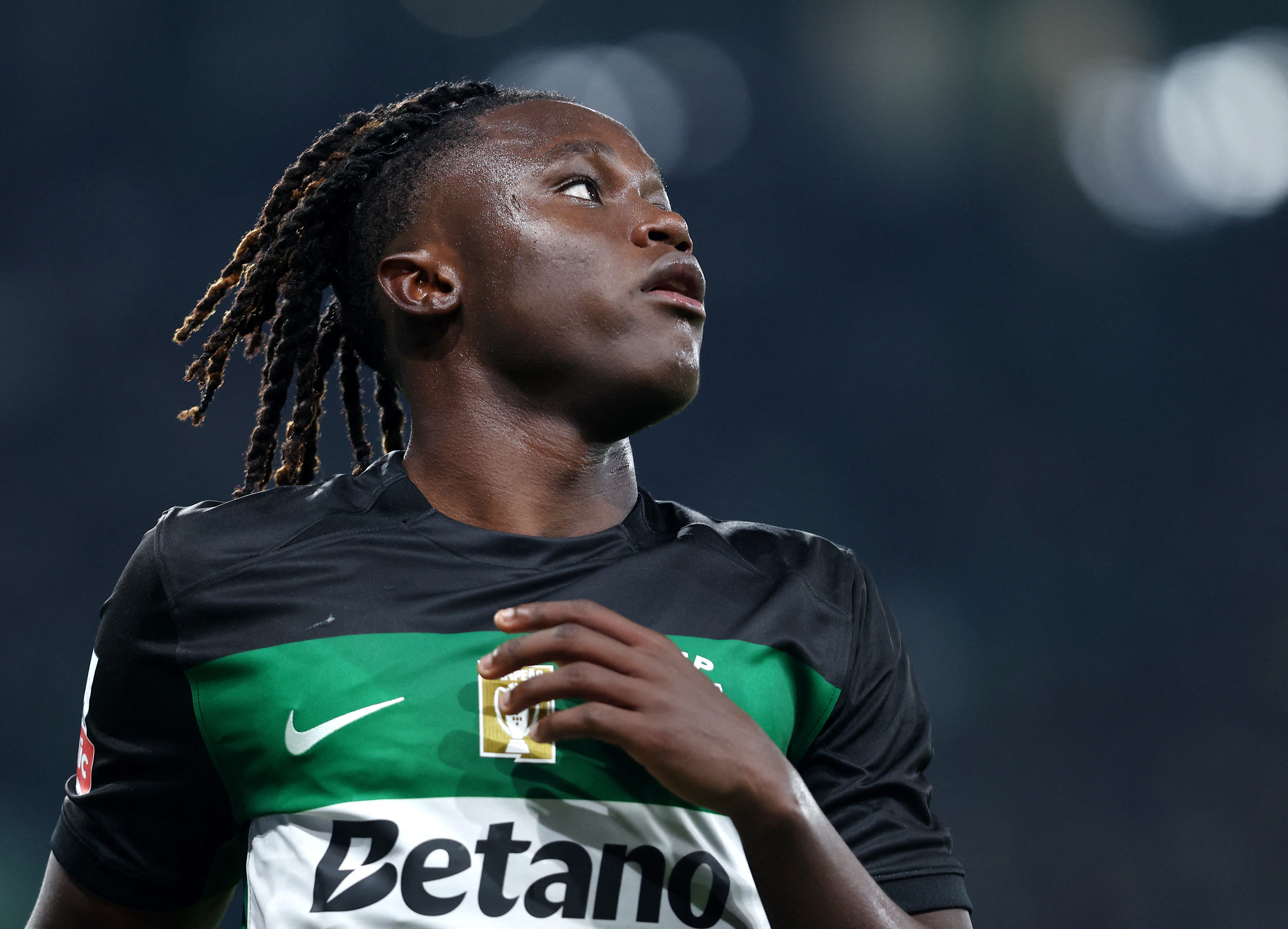 Soccer Football - Primeira Liga - Sporting CP v Arouca - Estadio Jose Alvalade, Lisbon, Portugal - February 15, 2025 Sporting CP's Geovany Quenda REUTERS/Rodrigo Antunes