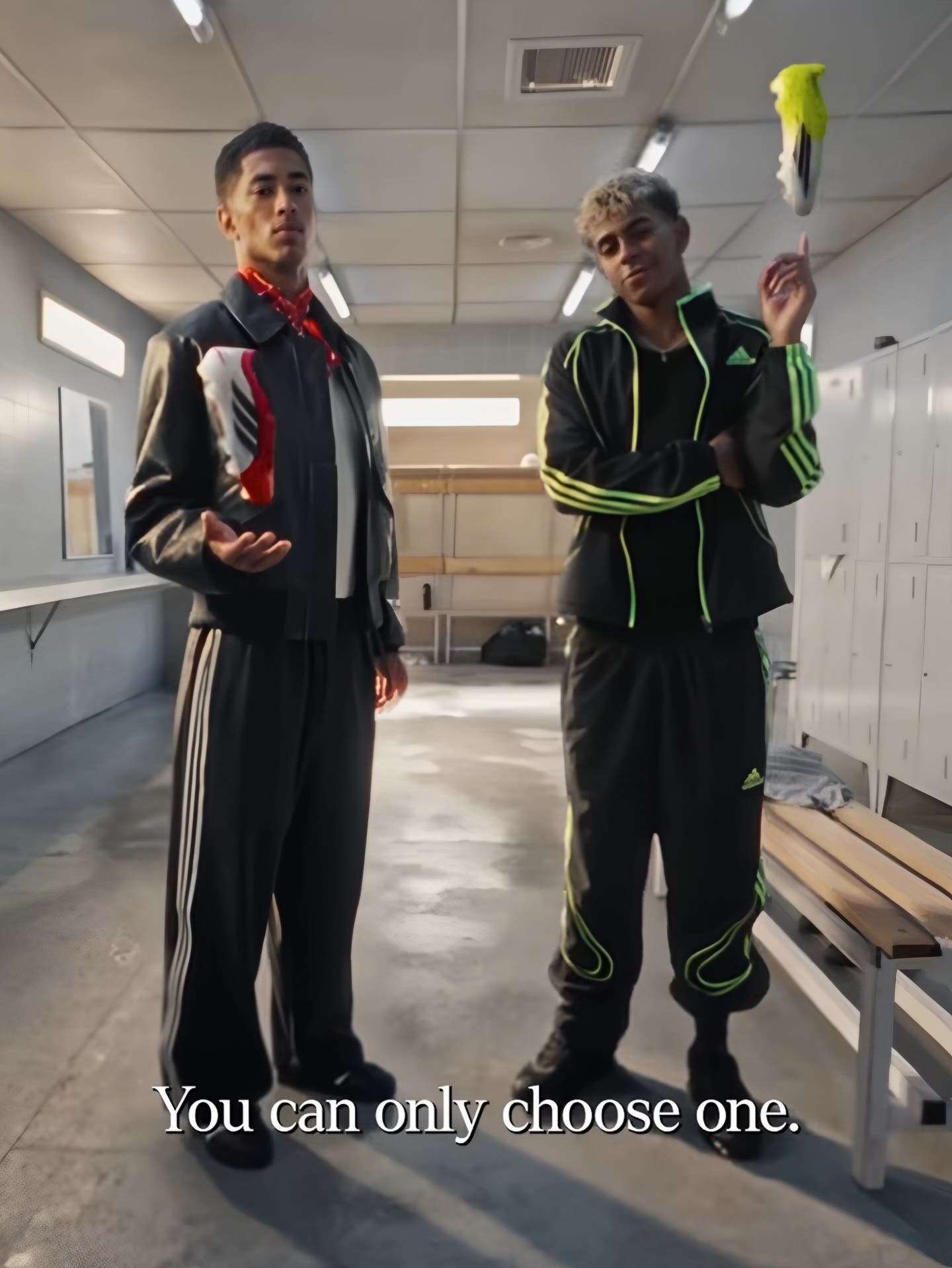 Jude Bellingham and Lamine Yamal in an Adidas commercial.