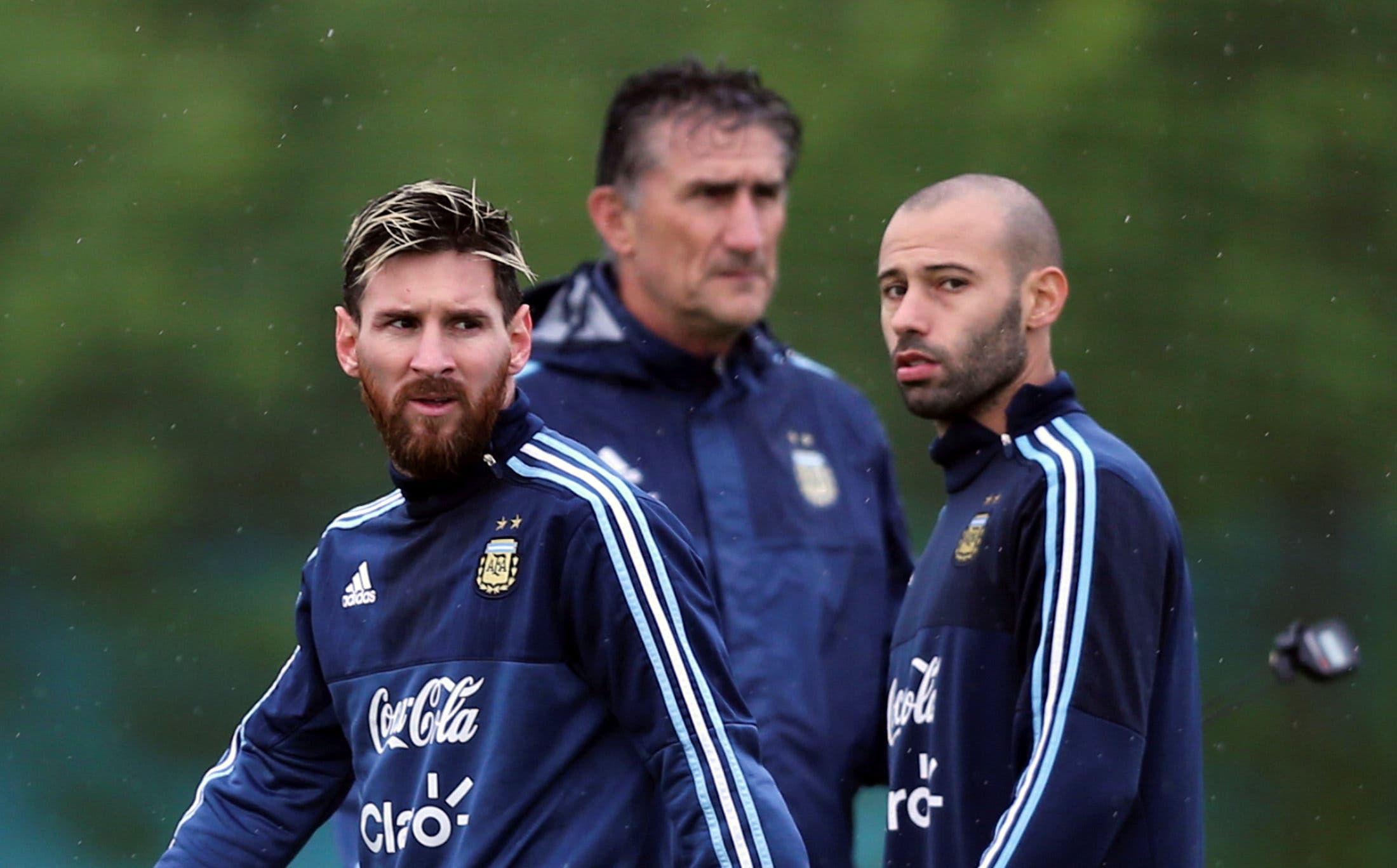 Mascherano and Messi.