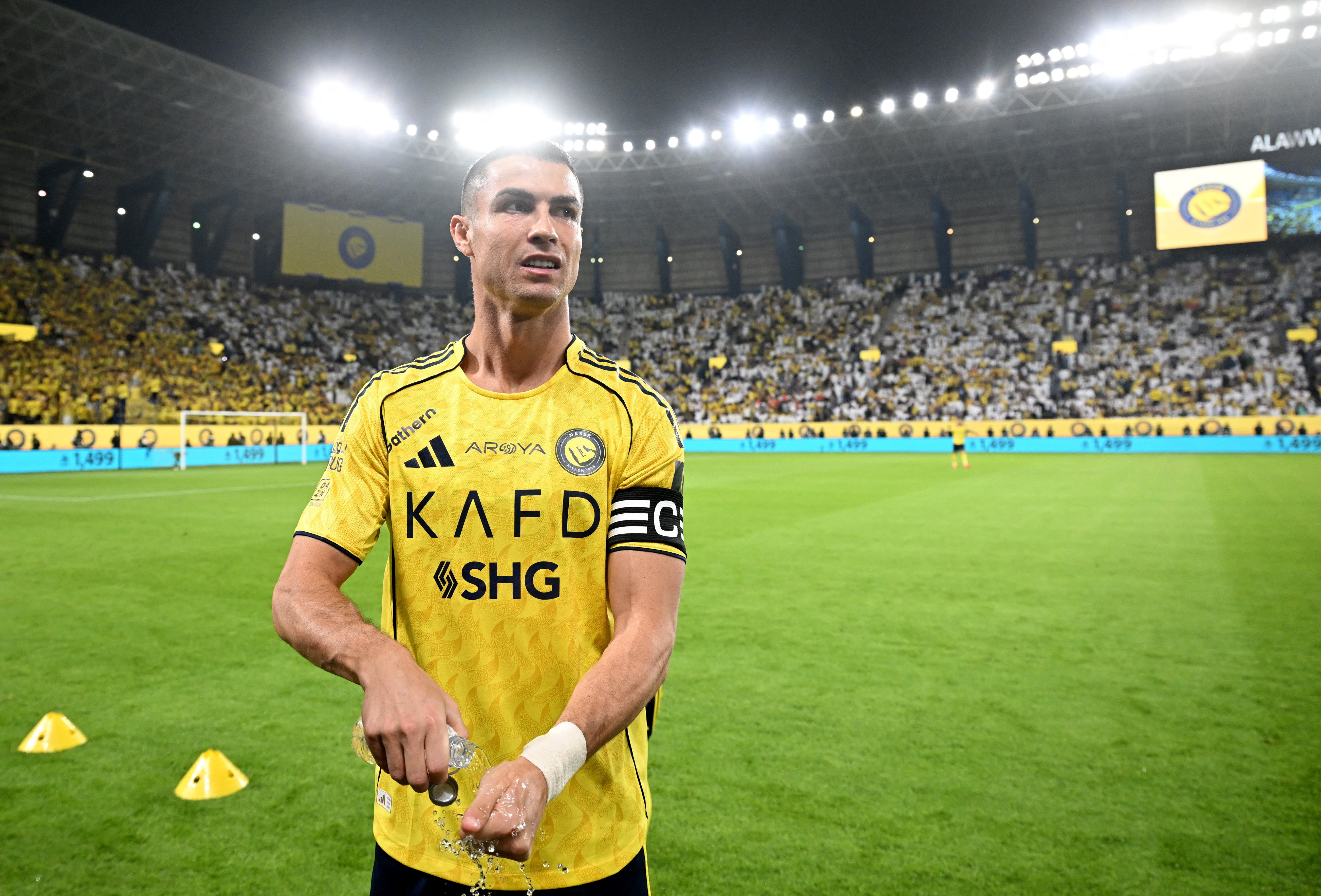 Soccer Football - King's Cup of Champions - Round of 16 - Al Nassr v Al Ittihad - Al Awwal Park, Riyadh, Saudi Arabia - October 28, 2025 Al Nassr's Cristiano Ronaldo before the match REUTERS/Stringer