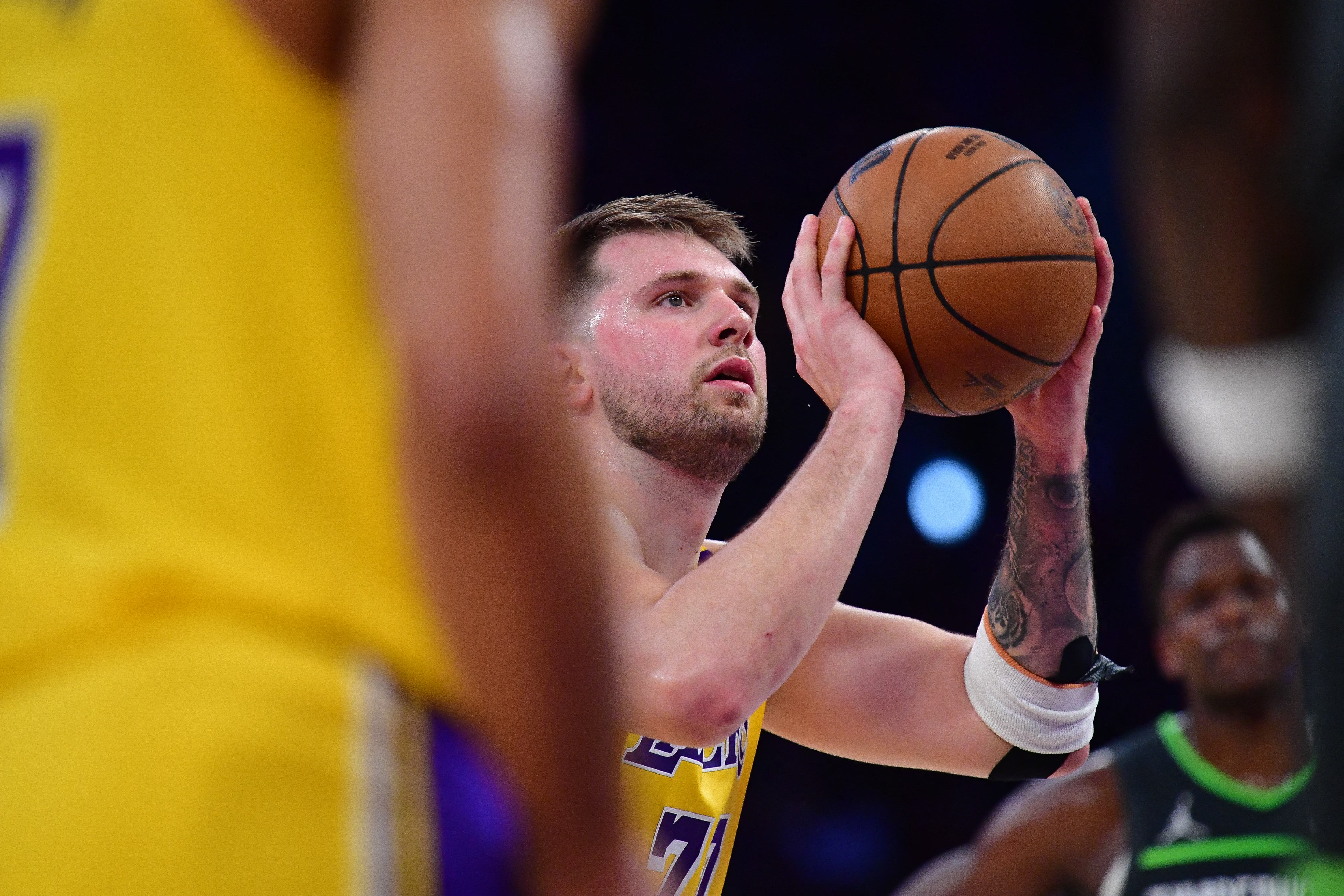 Luka Doncic for the Los Angeles Lakers.