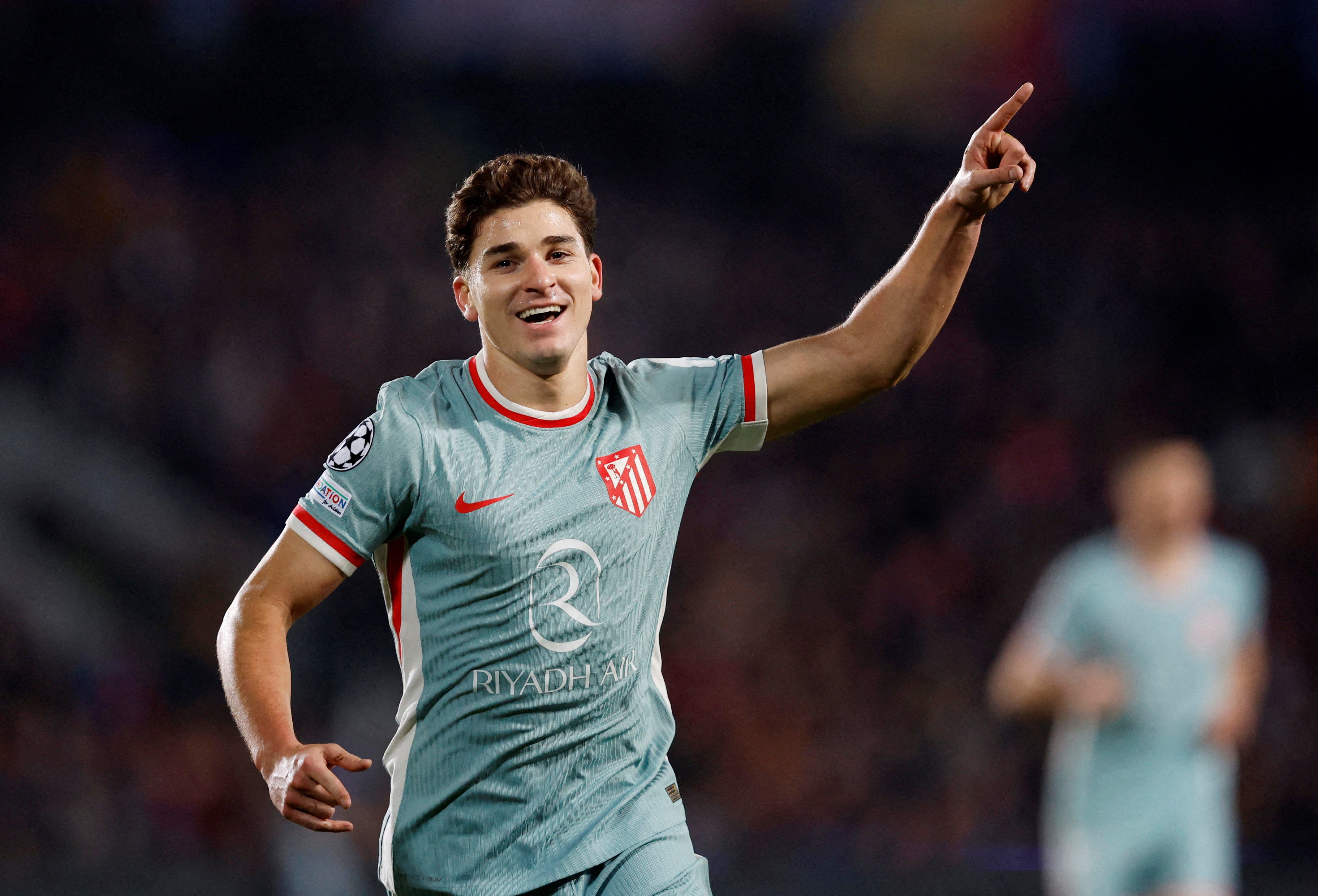 Julián Álvarez celebrates for Atlético Madrid