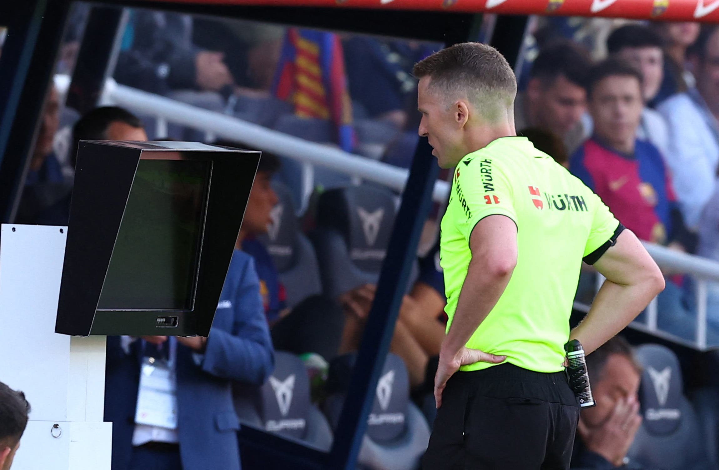  Referee Alejandro Hernandez refers to VAR 