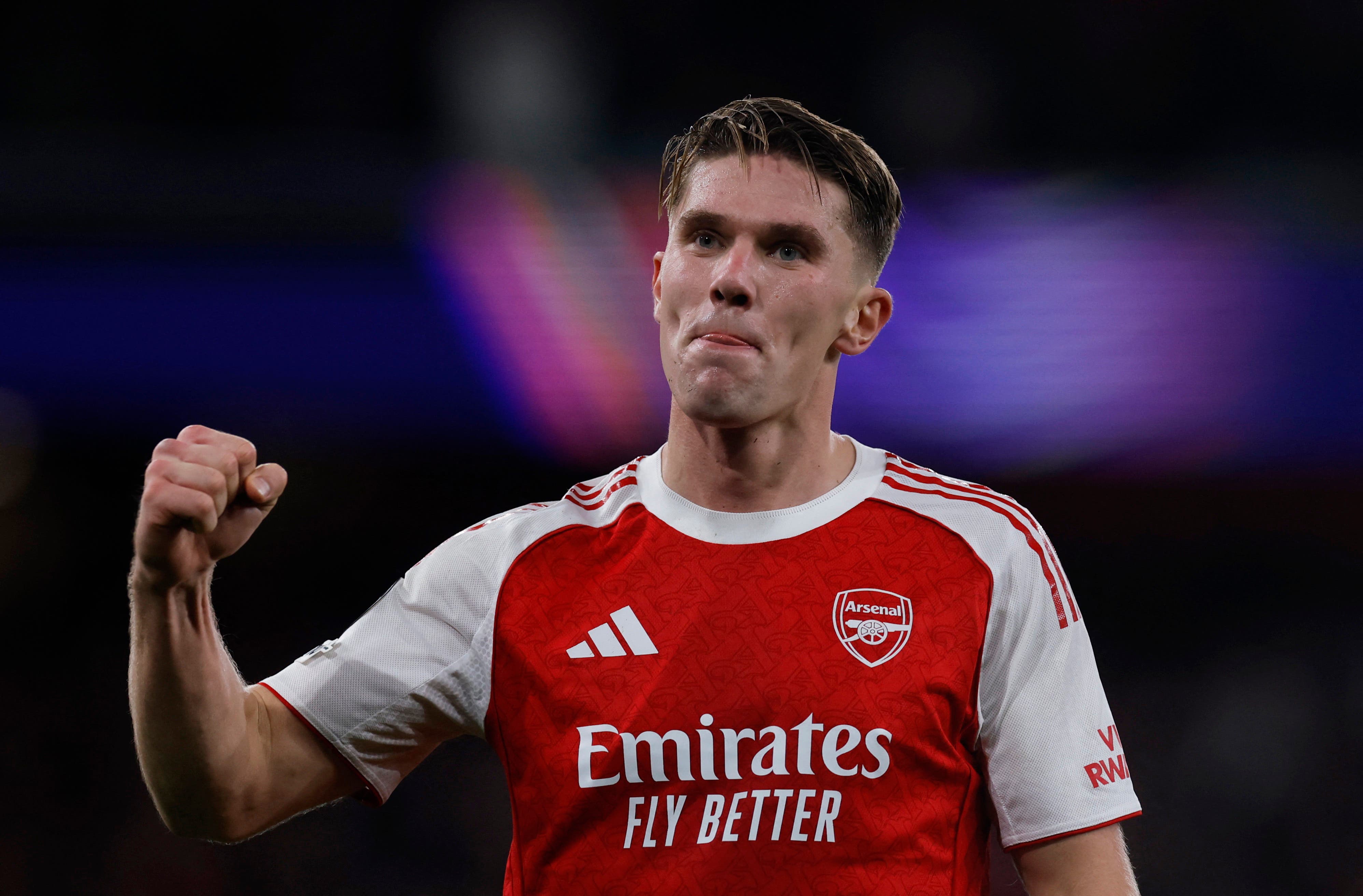 Soccer Football - UEFA Champions League - Arsenal v Atletico Madrid - Emirates Stadium, London, Britain - October 21, 2025 Arsenal's Viktor Gyokeres celebrates scoring their third goal Action Images via Reuters/Andrew Couldridge