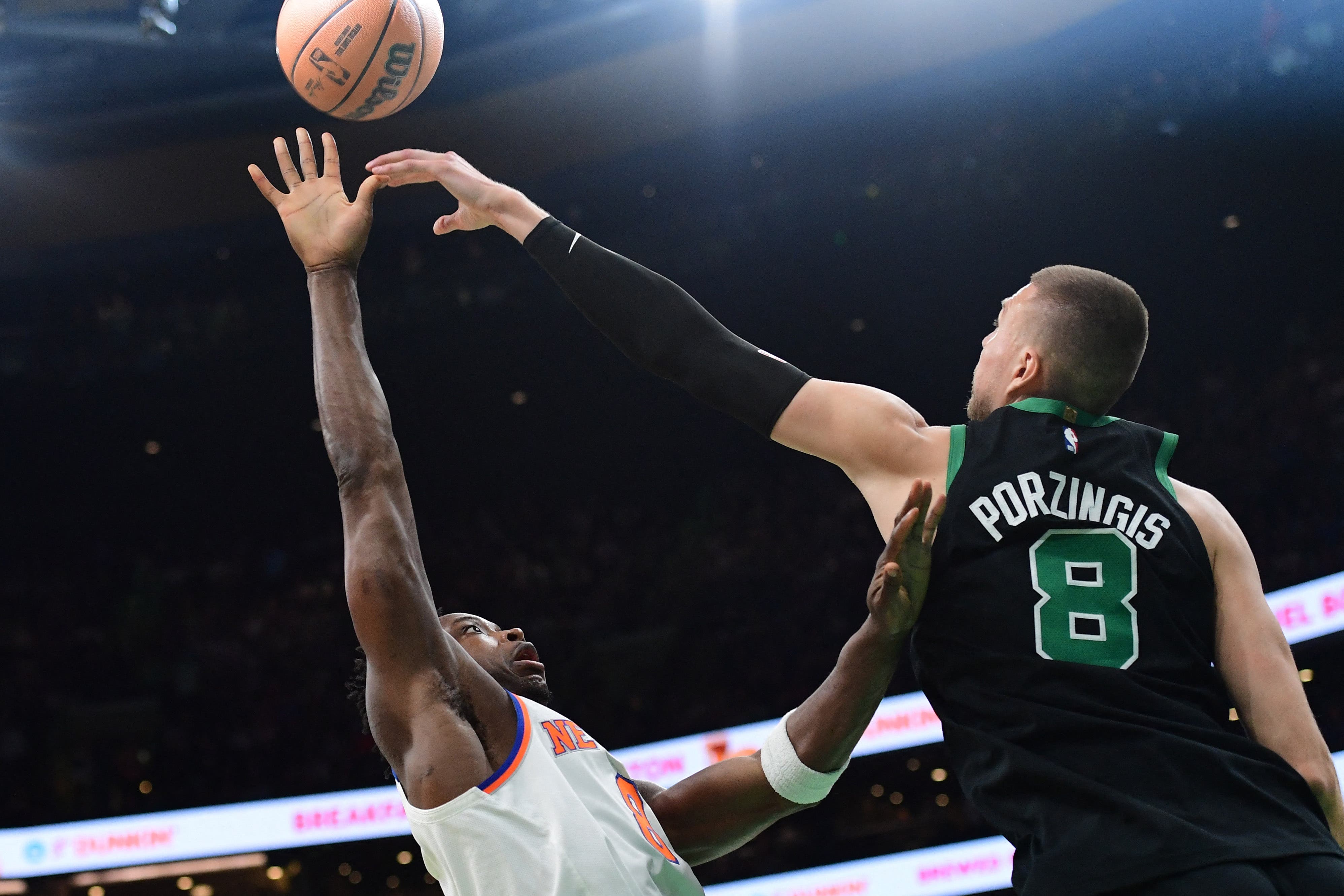 New York Knicks against the Boston Celtics.