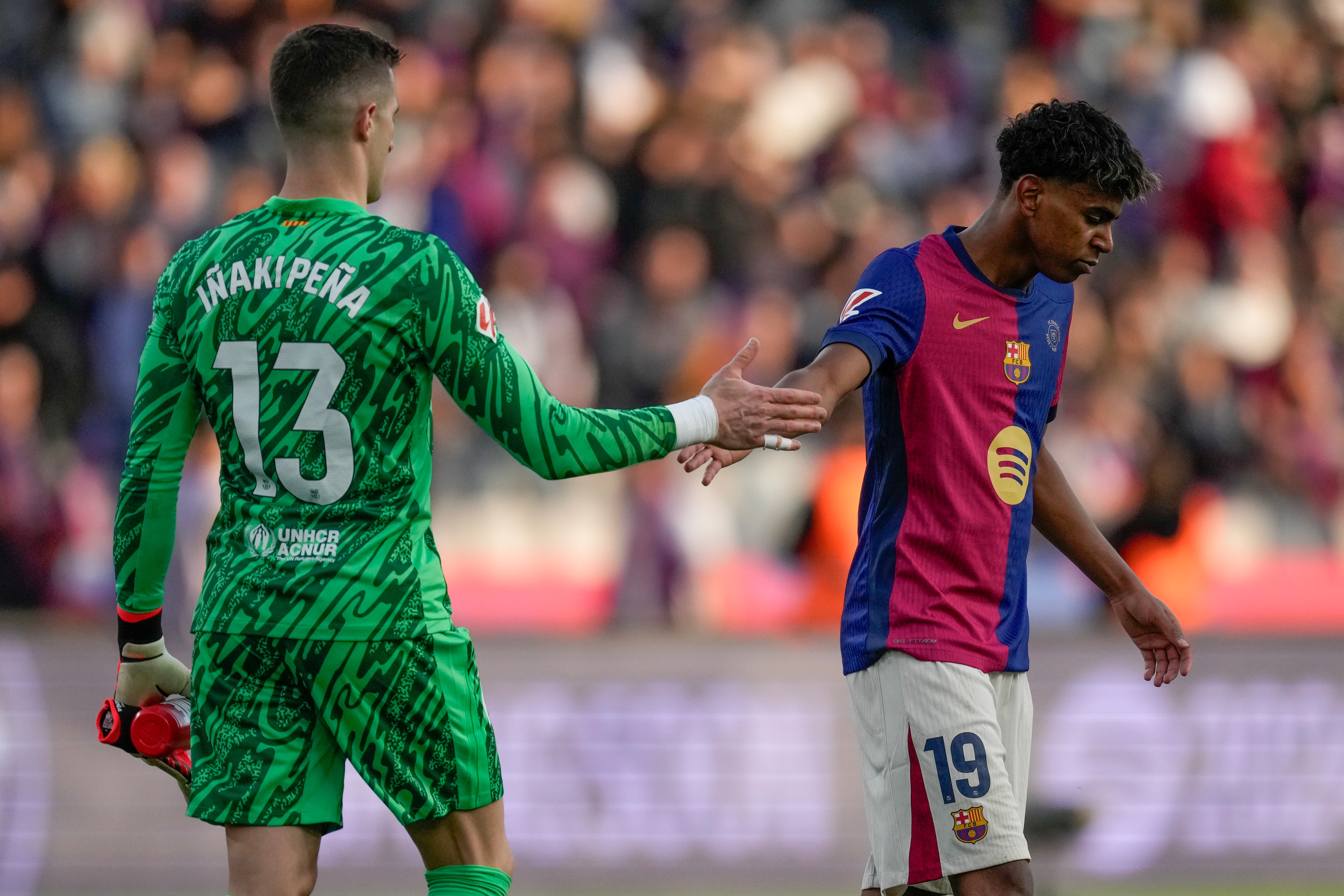 Lamine Yamal playing against Las Palmas