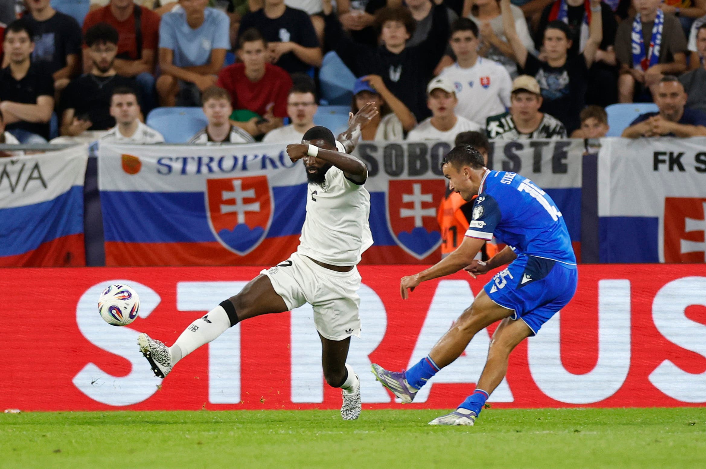 Antonio Rüdiger during the match between Slovakia and Germany.