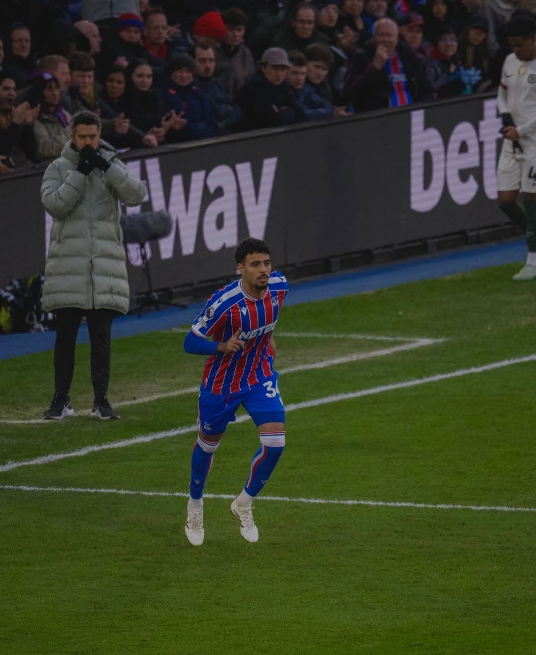Chadi Riad during a match with Crystal Palace in the Premier League.