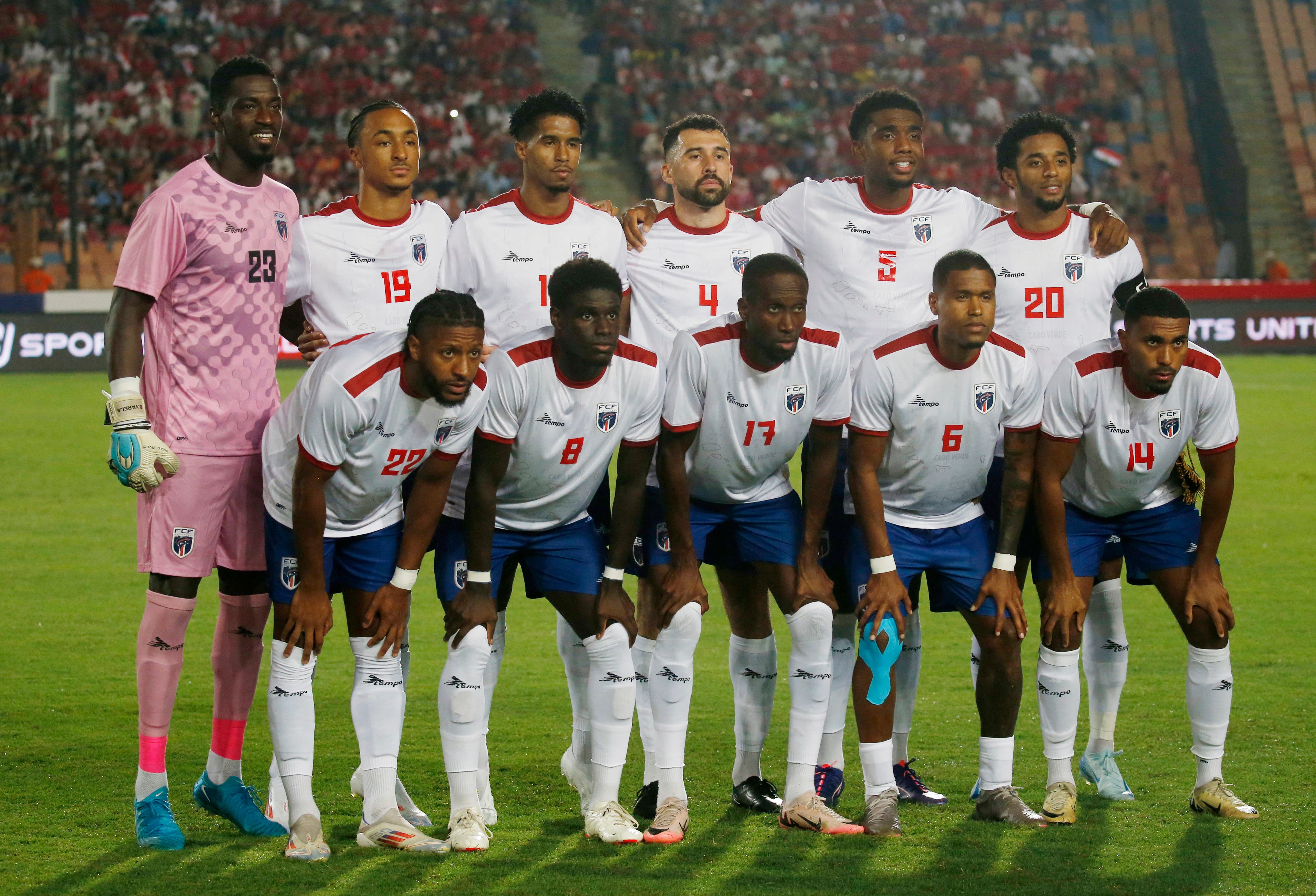 Soccer Football - African Cup of Nations Qualification - Group C - Egypt v Cape Verde - Cairo International Stadium, Cairo, Egypt - September 6, 2024 Cape Verde players pose for a team group photo before the match REUTERS/Amr Abdallah Dalsh