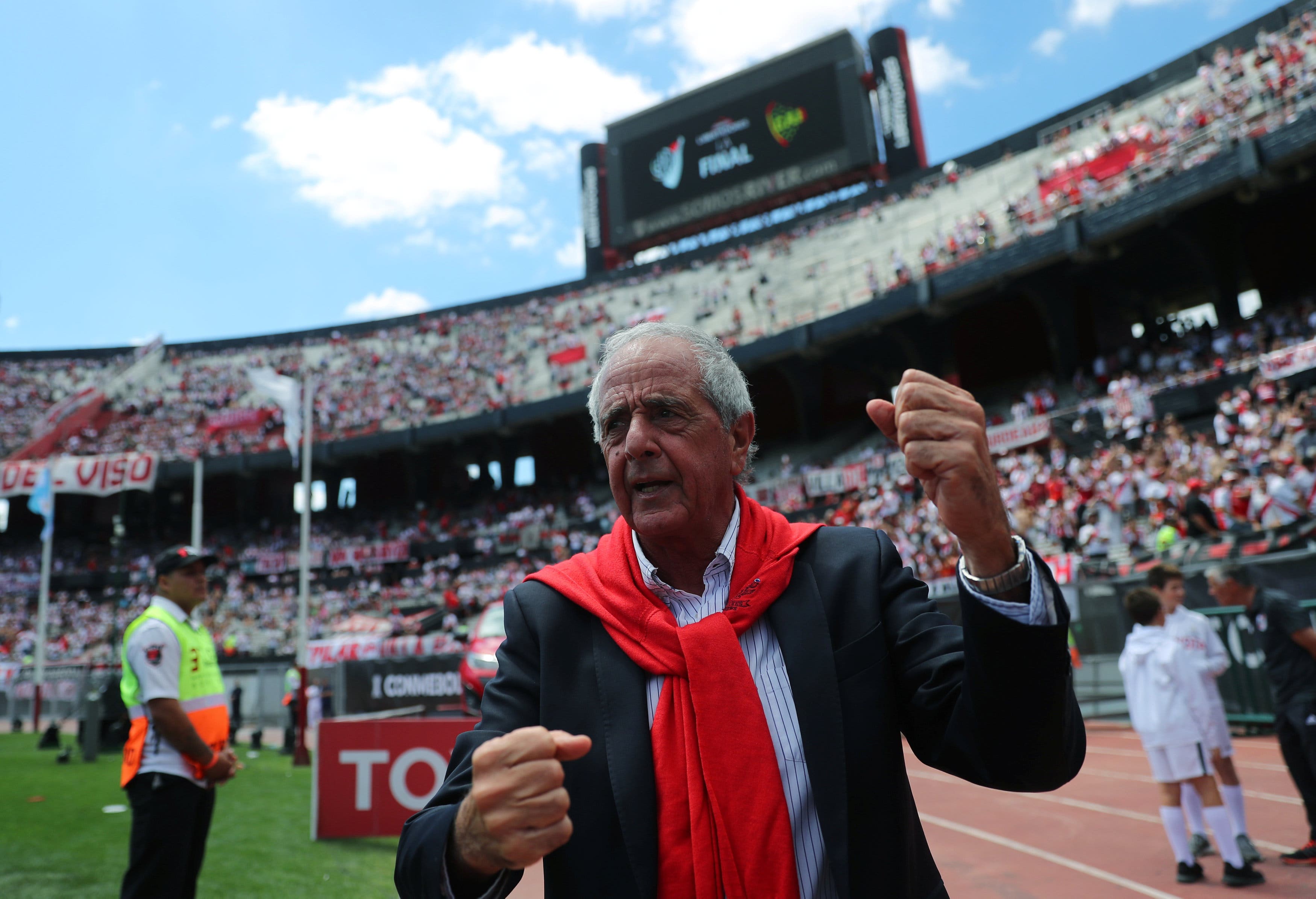 2018 River Plate's president Rodolfo D'Onofrio before the match