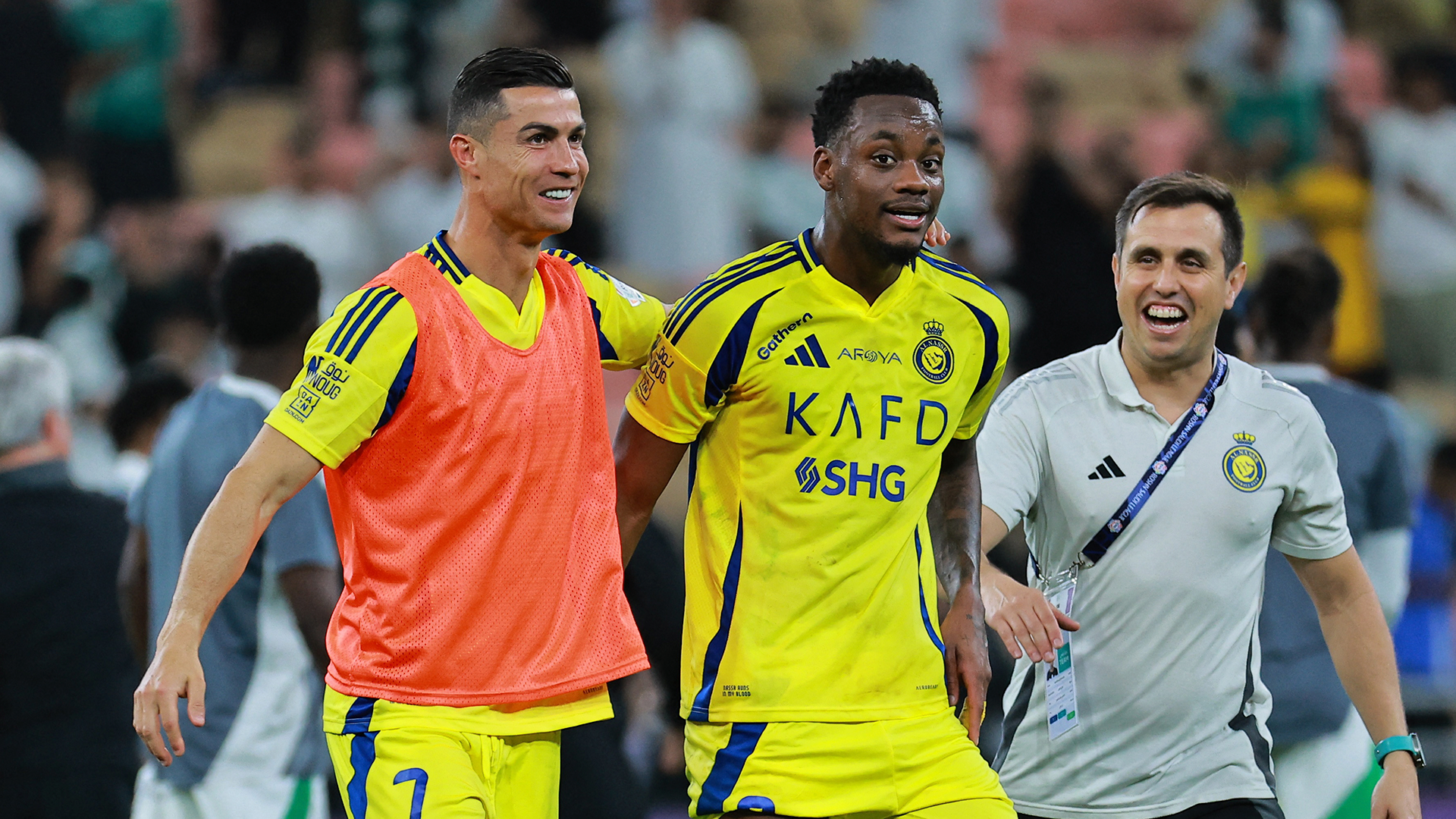 Cristiano Ronaldo and Jhon Durán at Al-Nassr.
