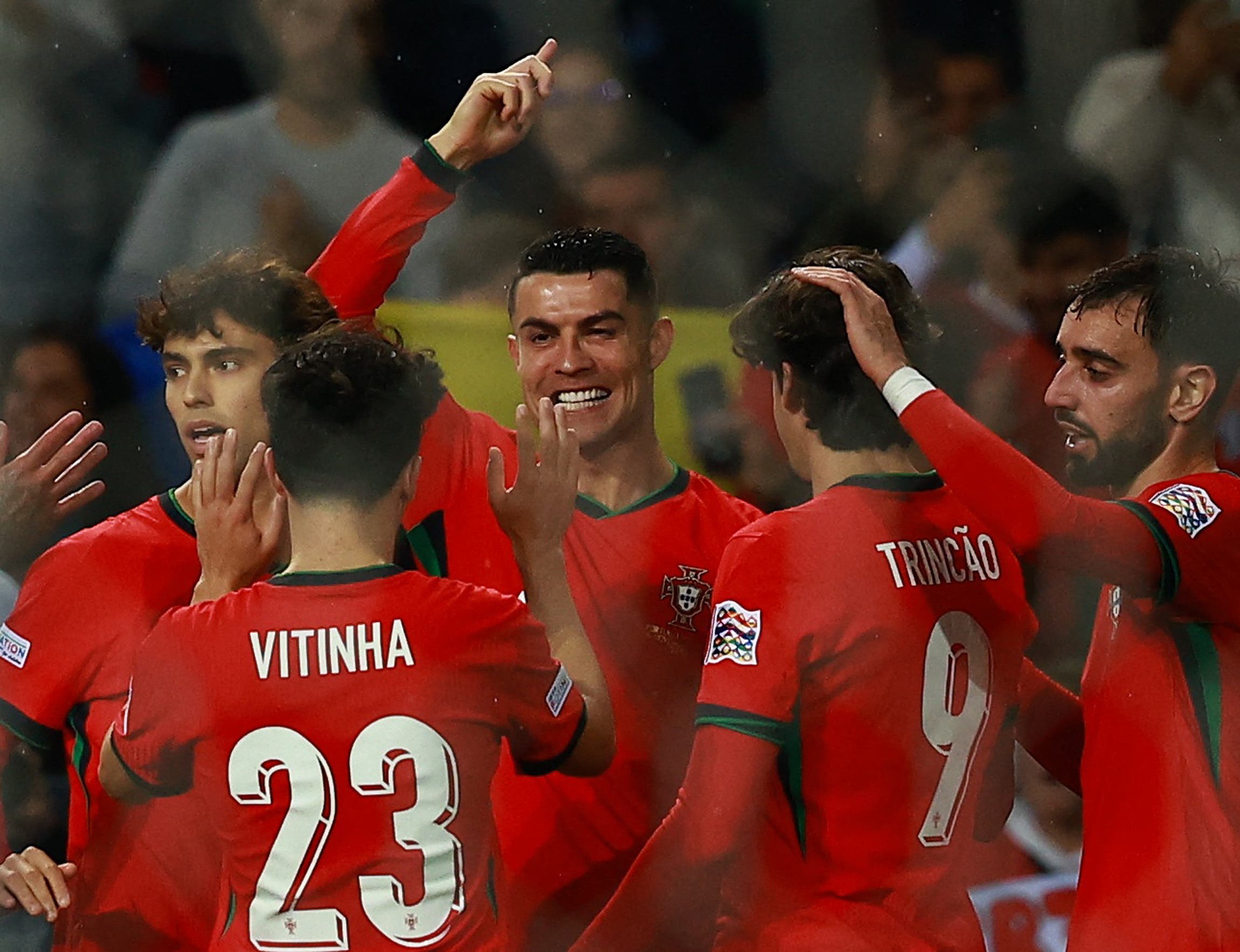 Cristiano playing for Portugal