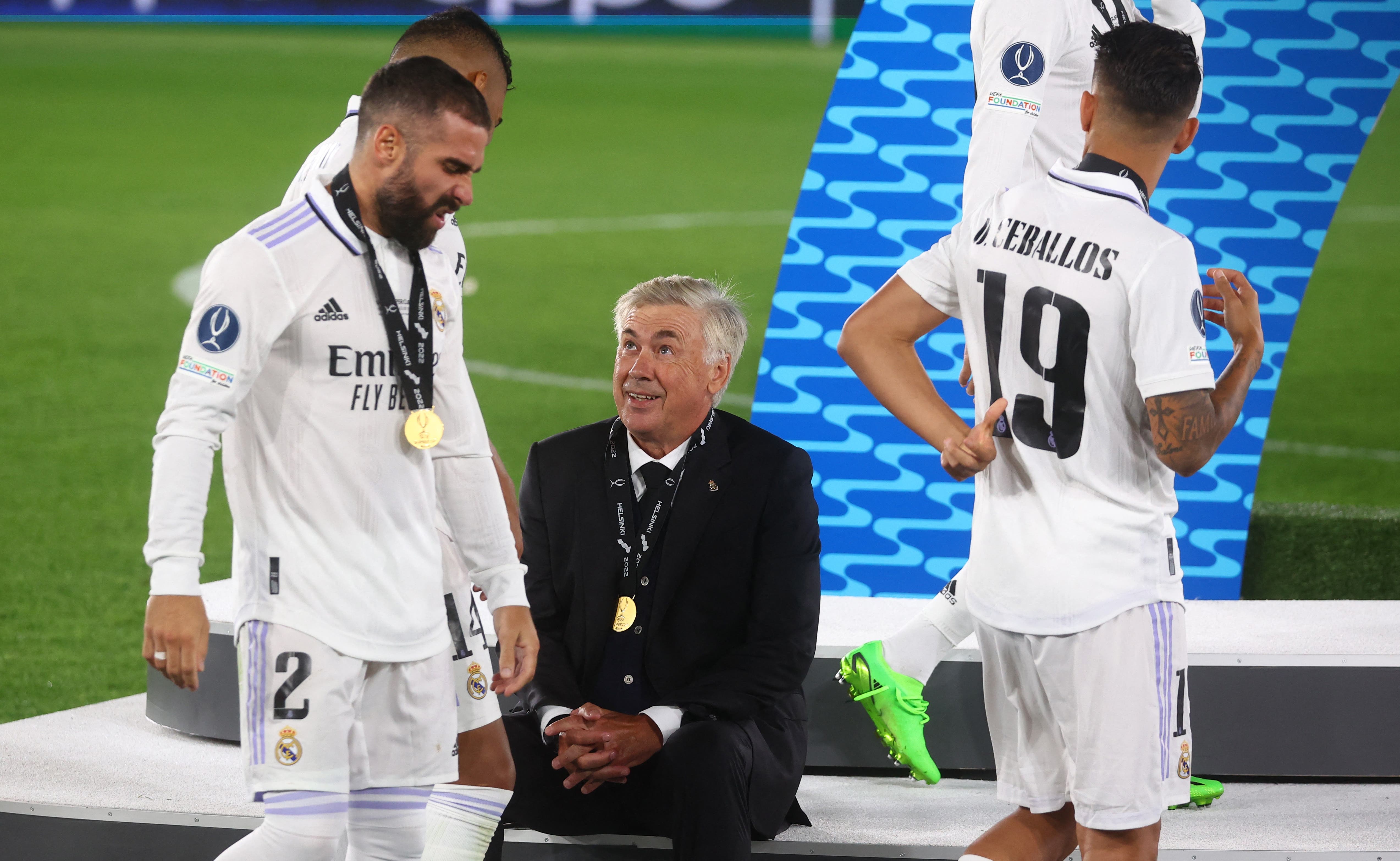 Carvajal y Ancelotti