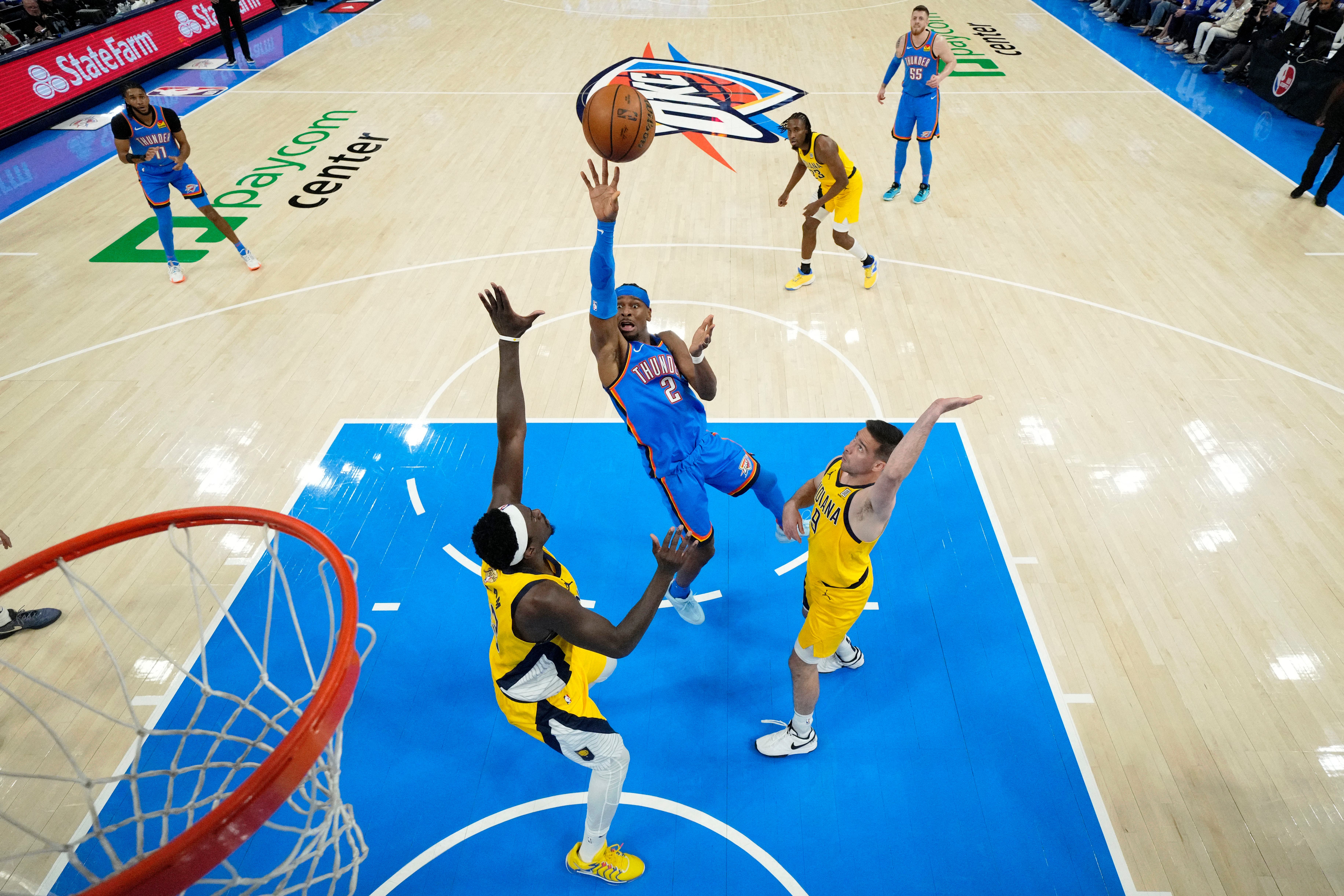 Shai Gilgeous-Alexander for the Oklahoma City Thunder in Game 2 against Indiana Pacers.