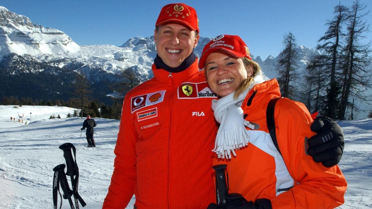 Michael Schumacher and his wife in vacation
