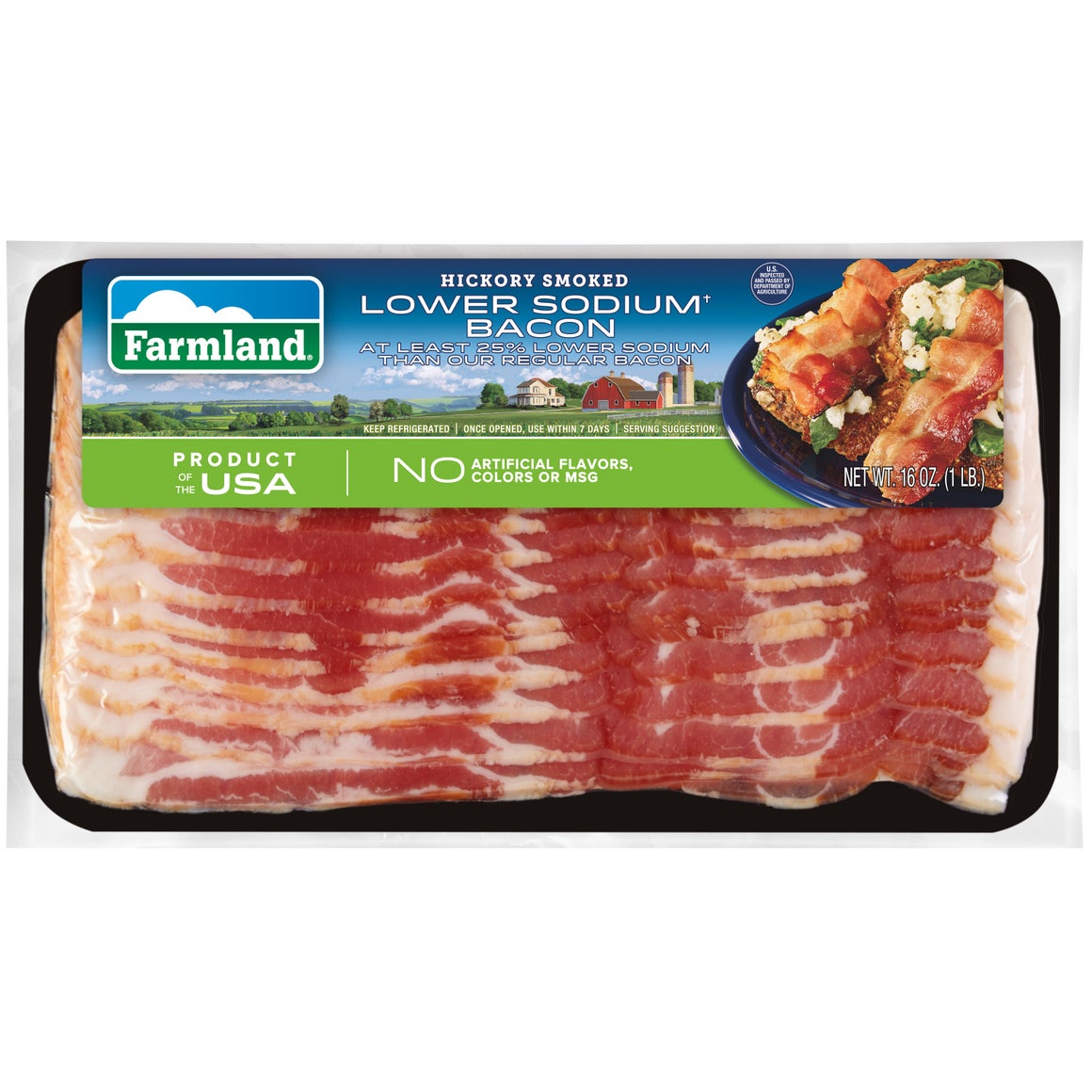 Hickory Smoked Bacon, Low Sodium, 16oz