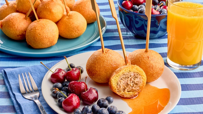 Breakfast Sausage Corn Dogs