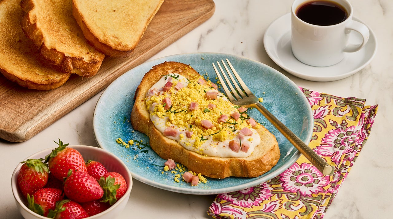Goldenrod Eggs with Diced Ham
