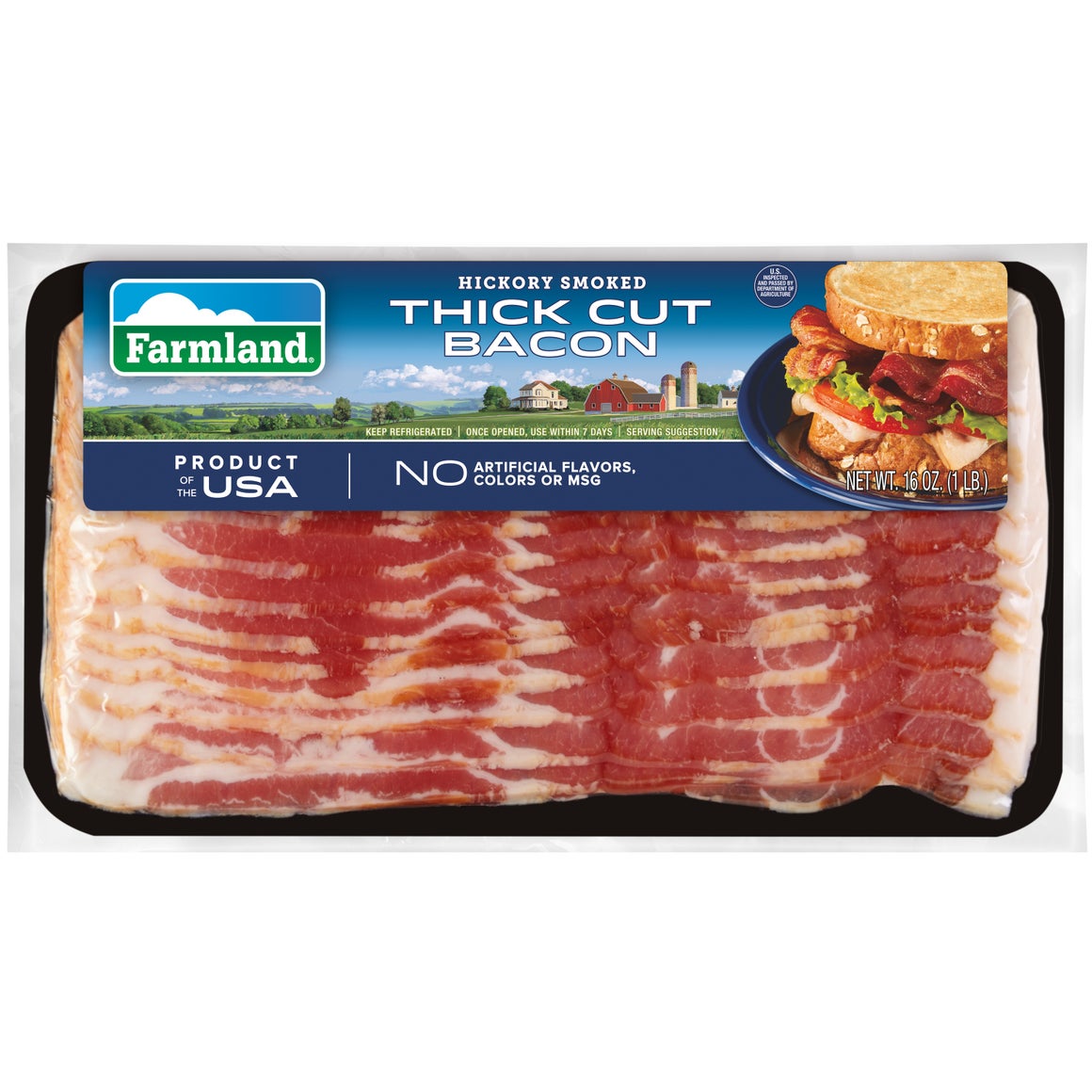 Hickory Smoked Bacon, Thick Cut, 16 oz.