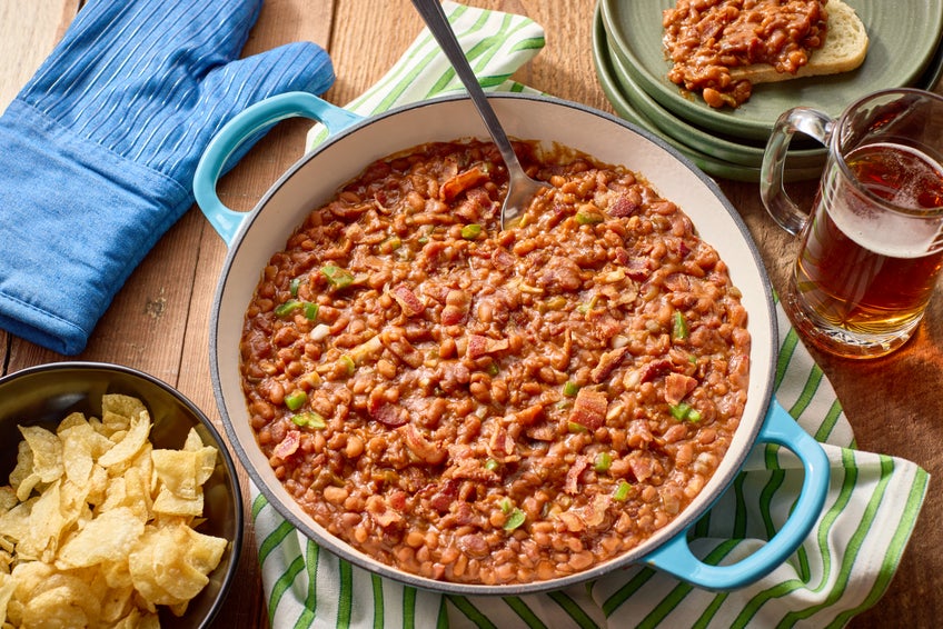 Bourbon Baked Beans with Bacon 