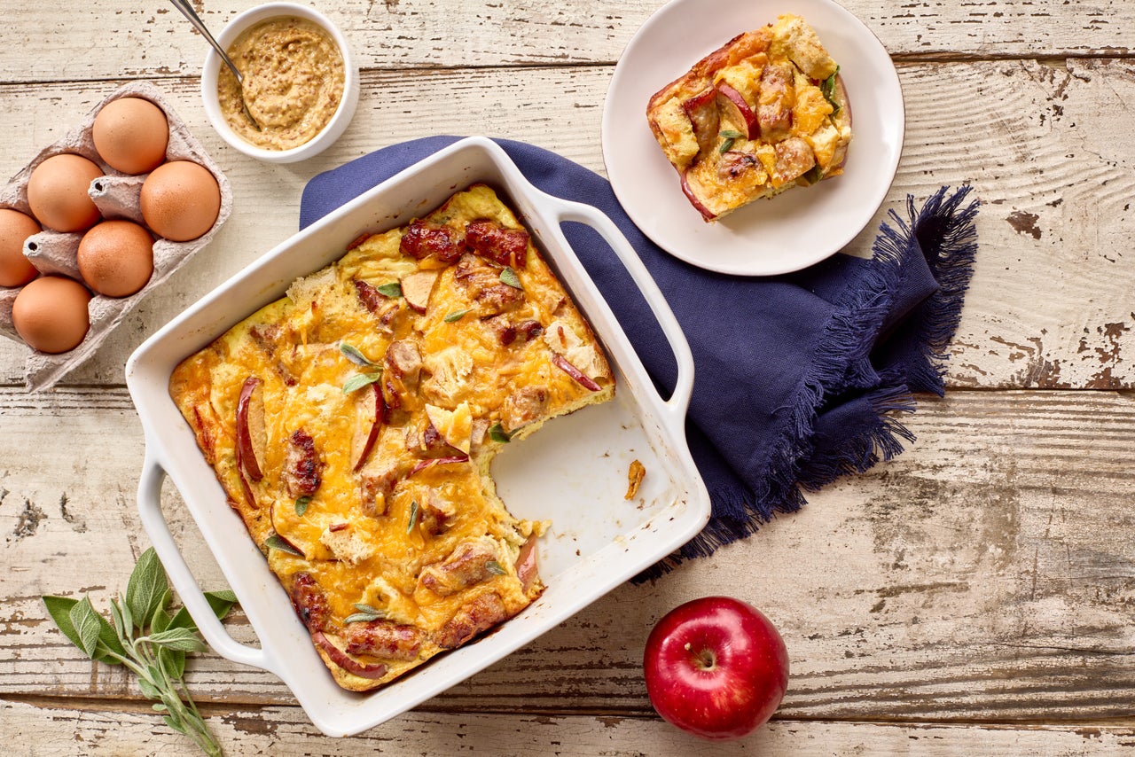 Sausage and Apple Breakfast Strata