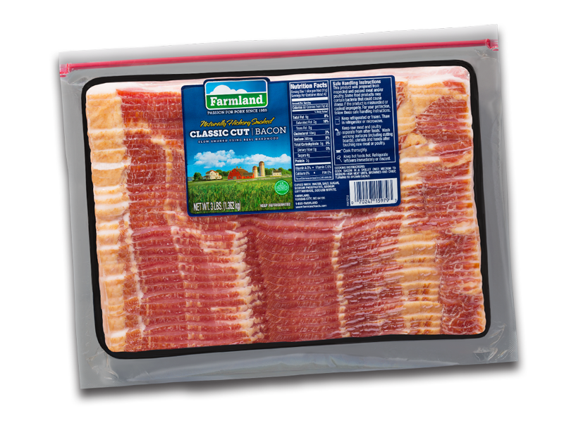 Hickory Smoked Bacon, Stackpack, 48oz
