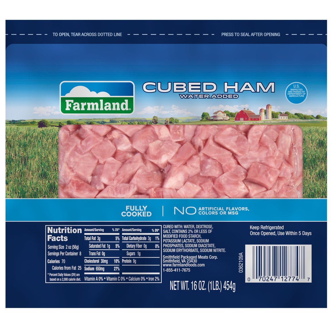 Cubed Ham, 16oz