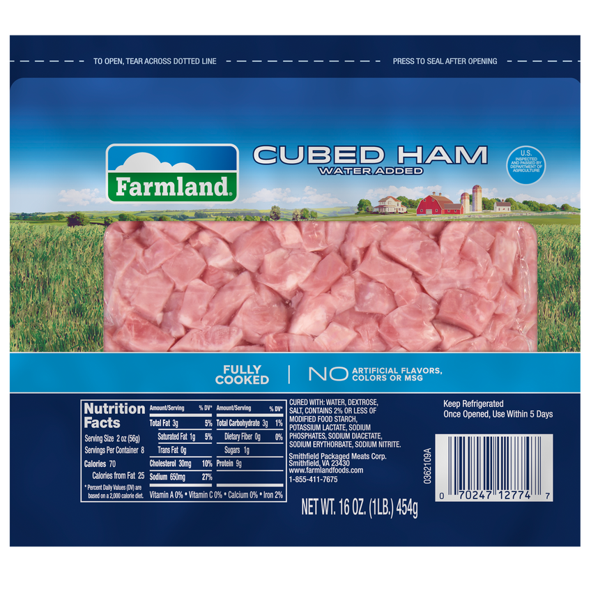 Cubed Ham, 16oz