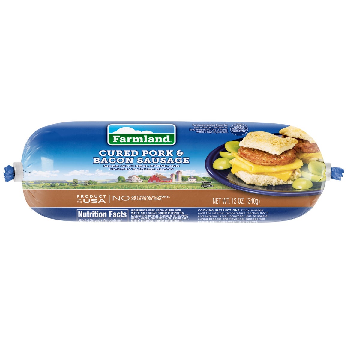 Pork & Bacon Sausage Roll, 12 oz.
