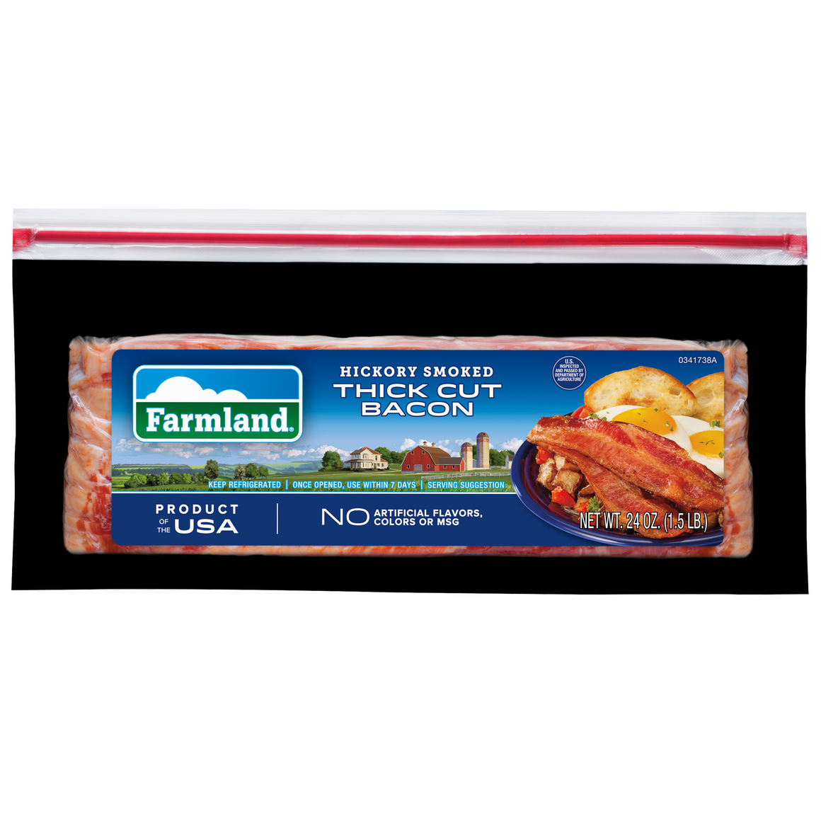 Hickory Smoked Bacon, Thick Cut Stackpack, 24oz