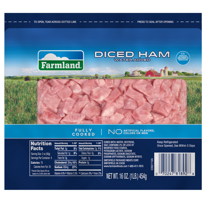 Diced Ham, 16oz