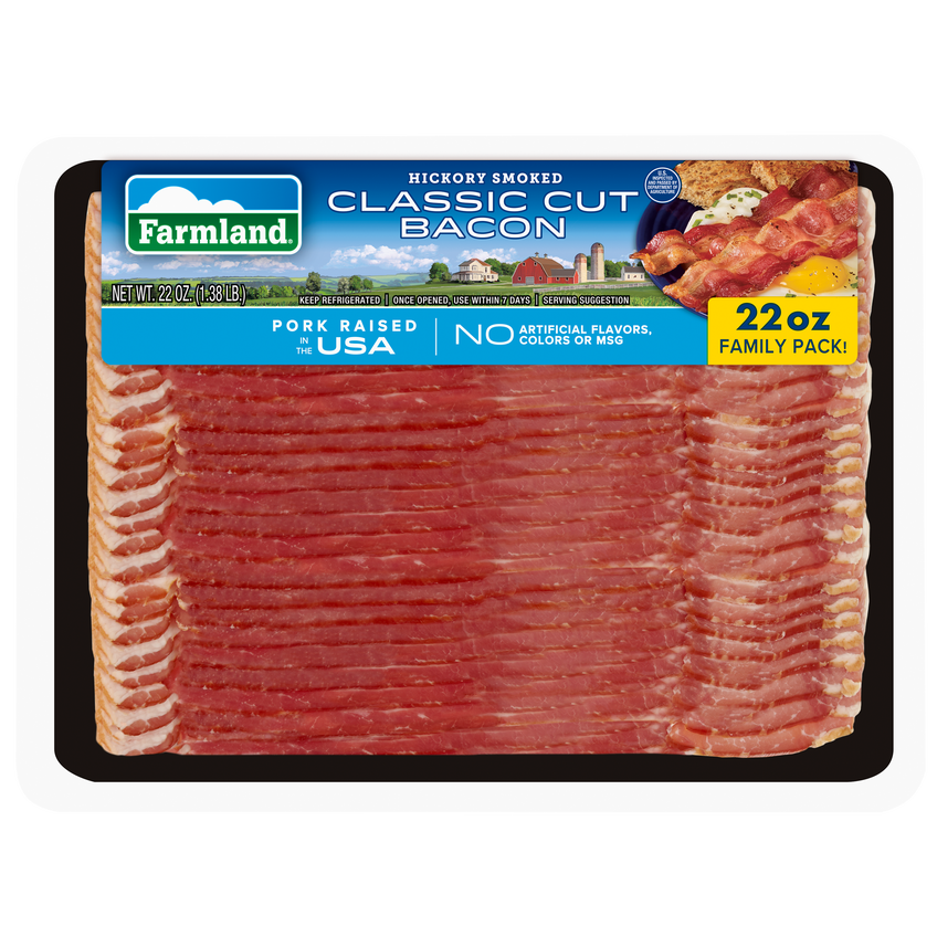 Hickory Smoked Classic Cut Bacon, Family Pack, 22oz