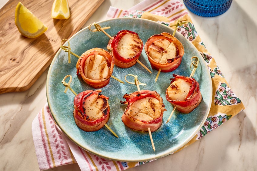 Grilled Bacon-Wrapped Scallops