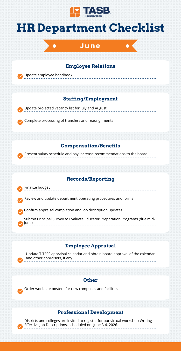 Infographic: June HR Checklist