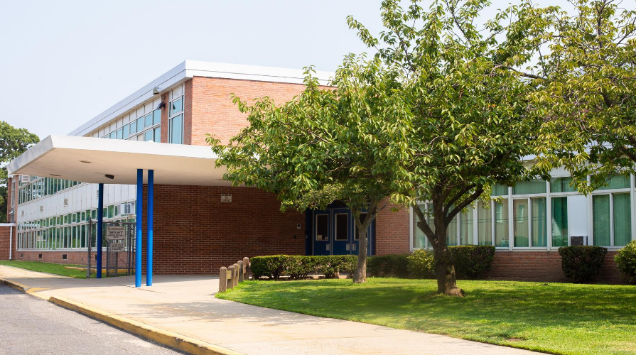 photo of a school building entrance