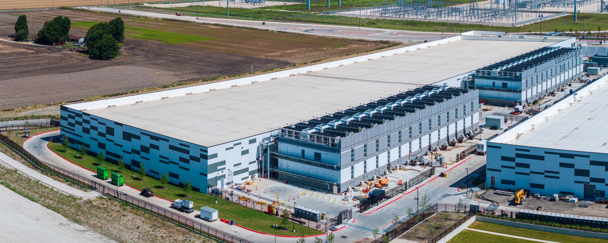 Data center campus in Hutto, Texas, built to support AI and hyperscale computing infrastructure.