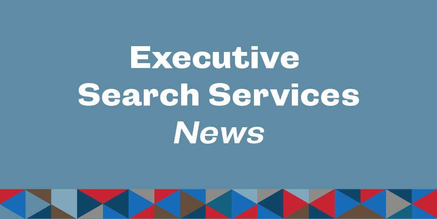 Executive Search Services News spelled out in a graphic image