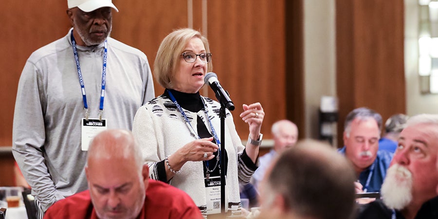 photo of female attendee speaking at txEDCON