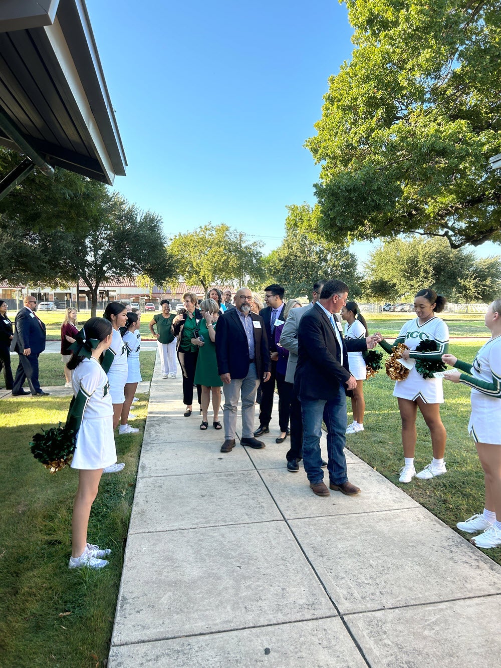 Members of the LTASB Class of 2025 are greeted by students.