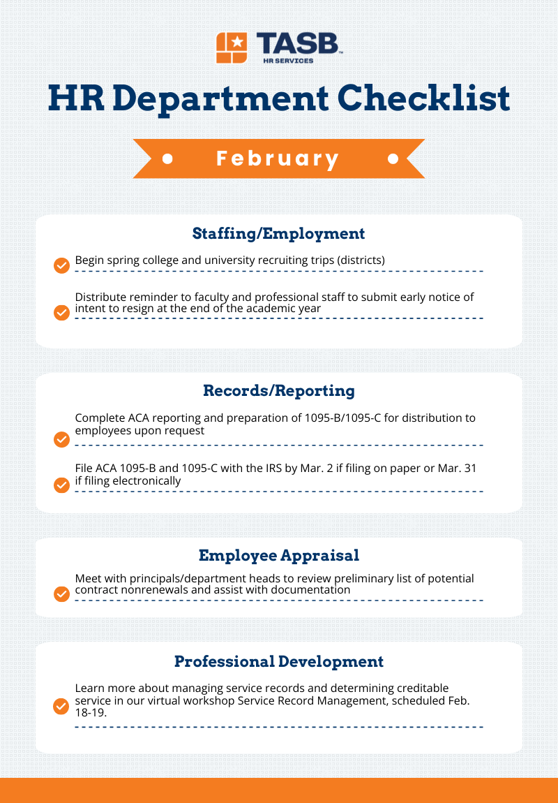 Infographic: HR checklist for February