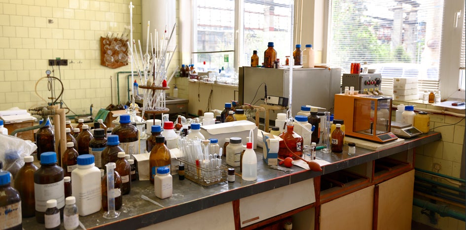 School chemistry lab