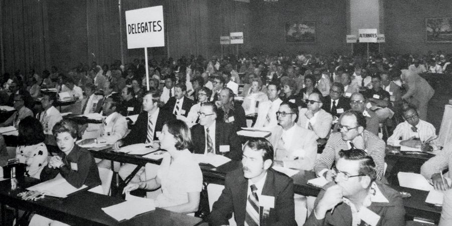 TASB's Delegate Assembly in 1977