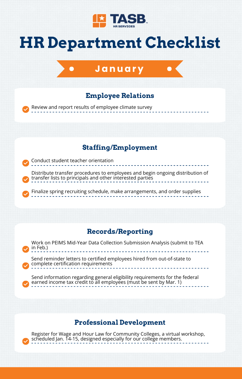 Infographic: HR checklist for January