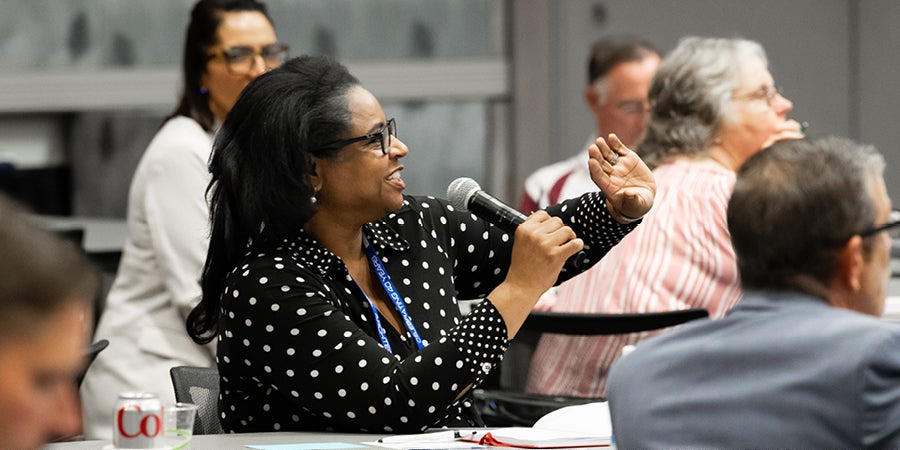 photo of woman speaking at txEDCON23 preconference session